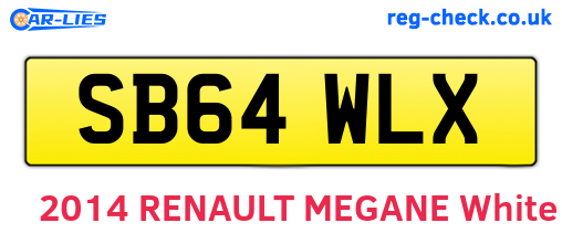 SB64WLX are the vehicle registration plates.