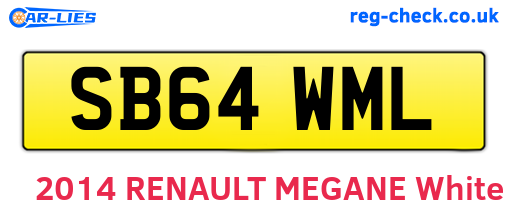 SB64WML are the vehicle registration plates.