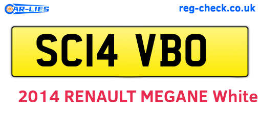 SC14VBO are the vehicle registration plates.