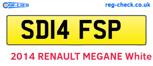 SD14FSP are the vehicle registration plates.