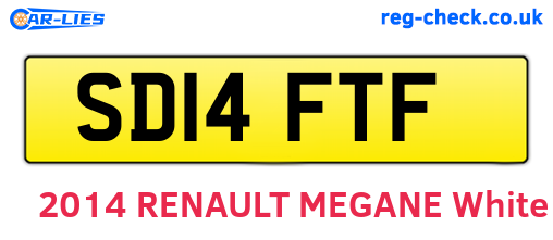 SD14FTF are the vehicle registration plates.