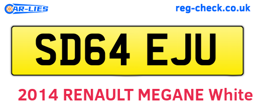 SD64EJU are the vehicle registration plates.
