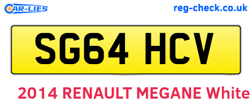 SG64HCV are the vehicle registration plates.