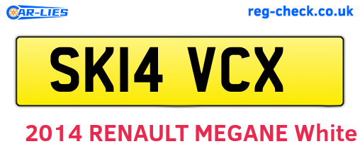 SK14VCX are the vehicle registration plates.