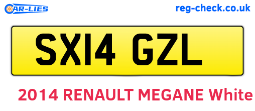 SX14GZL are the vehicle registration plates.