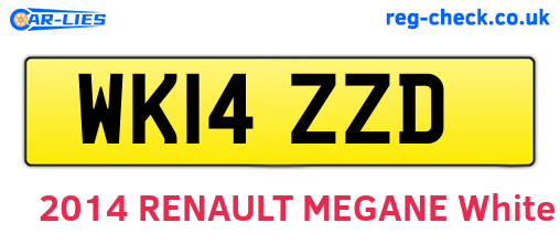 WK14ZZD are the vehicle registration plates.