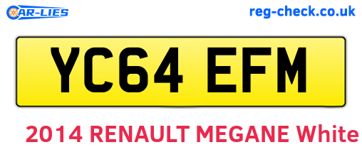 YC64EFM are the vehicle registration plates.