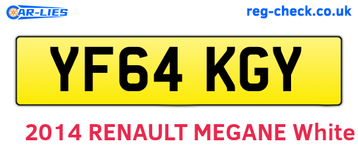 YF64KGY are the vehicle registration plates.