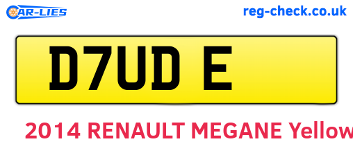 D7UDE are the vehicle registration plates.