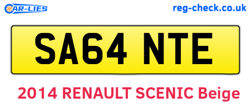 SA64NTE are the vehicle registration plates.