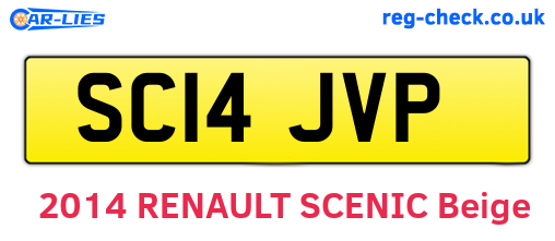 SC14JVP are the vehicle registration plates.