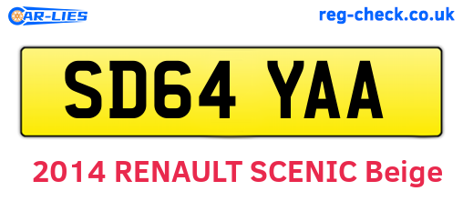 SD64YAA are the vehicle registration plates.