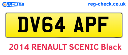 DV64APF are the vehicle registration plates.