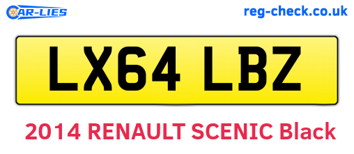 LX64LBZ are the vehicle registration plates.