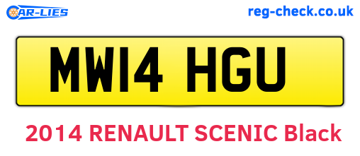 MW14HGU are the vehicle registration plates.