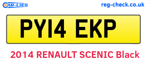 PY14EKP are the vehicle registration plates.