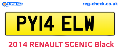 PY14ELW are the vehicle registration plates.