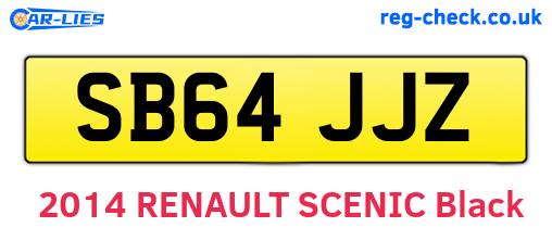 SB64JJZ are the vehicle registration plates.