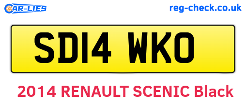 SD14WKO are the vehicle registration plates.