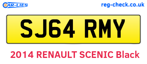 SJ64RMY are the vehicle registration plates.