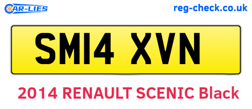 SM14XVN are the vehicle registration plates.