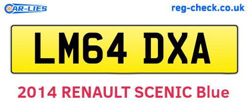 LM64DXA are the vehicle registration plates.