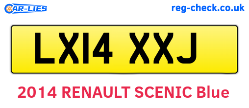 LX14XXJ are the vehicle registration plates.