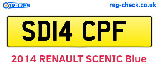 SD14CPF are the vehicle registration plates.