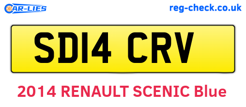 SD14CRV are the vehicle registration plates.