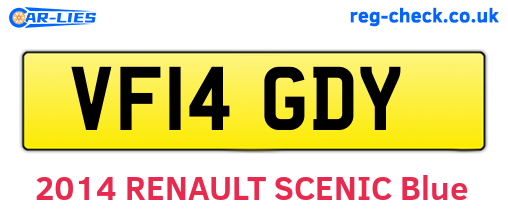 VF14GDY are the vehicle registration plates.