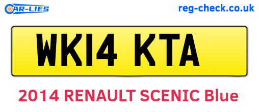 WK14KTA are the vehicle registration plates.