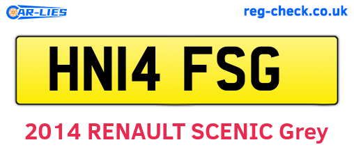 HN14FSG are the vehicle registration plates.
