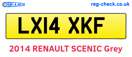 LX14XKF are the vehicle registration plates.