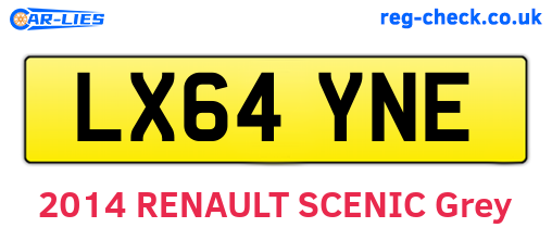 LX64YNE are the vehicle registration plates.