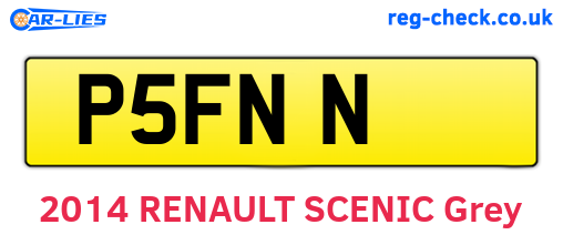 P5FNN are the vehicle registration plates.