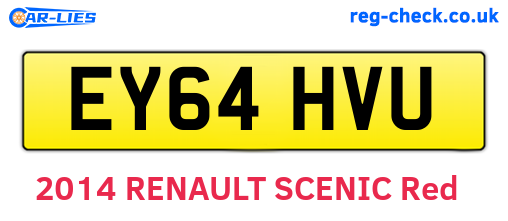 EY64HVU are the vehicle registration plates.