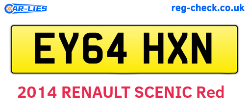 EY64HXN are the vehicle registration plates.