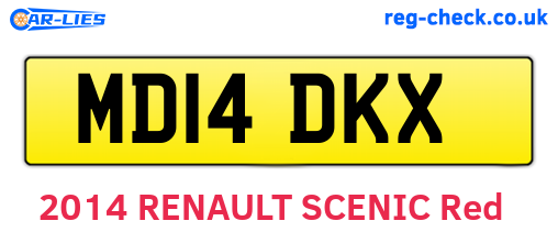 MD14DKX are the vehicle registration plates.