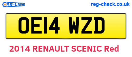 OE14WZD are the vehicle registration plates.