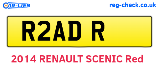 R2ADR are the vehicle registration plates.