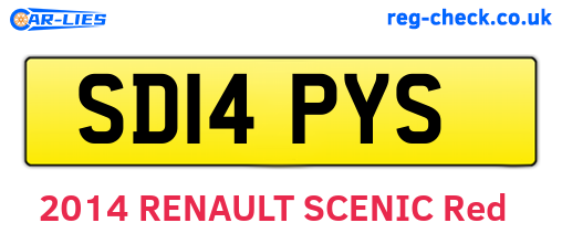 SD14PYS are the vehicle registration plates.
