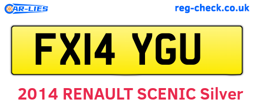 FX14YGU are the vehicle registration plates.