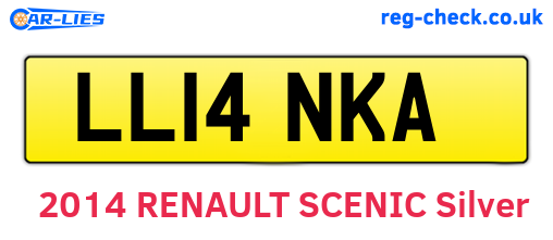 LL14NKA are the vehicle registration plates.
