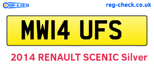 MW14UFS are the vehicle registration plates.