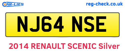 NJ64NSE are the vehicle registration plates.