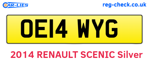 OE14WYG are the vehicle registration plates.