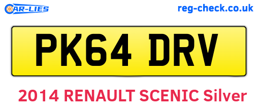 PK64DRV are the vehicle registration plates.