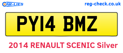 PY14BMZ are the vehicle registration plates.