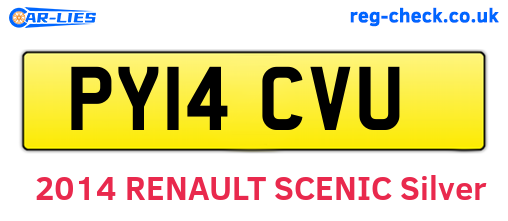 PY14CVU are the vehicle registration plates.