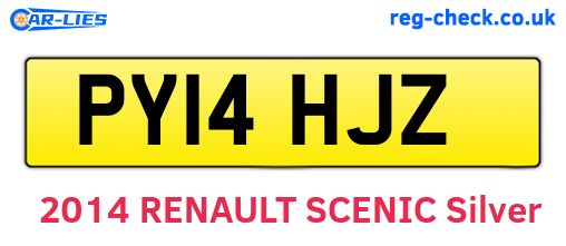 PY14HJZ are the vehicle registration plates.